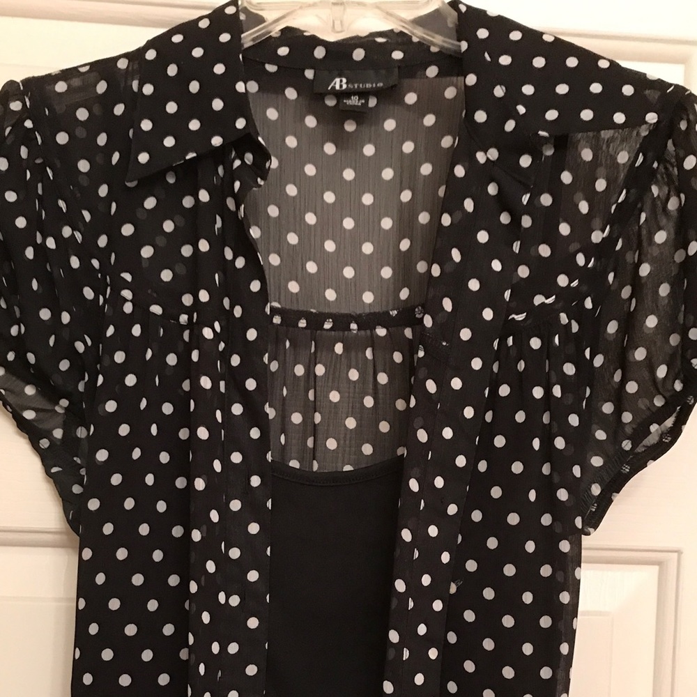 Blk Polka dot dress/shoes